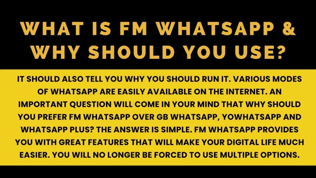 What Is FM WhatsApp & Why Should You Use?