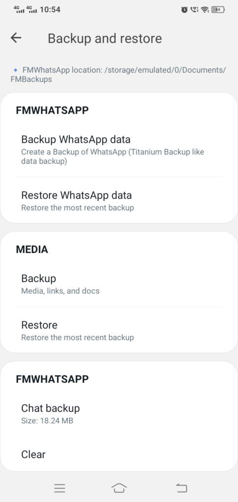 Back-Up And Restore